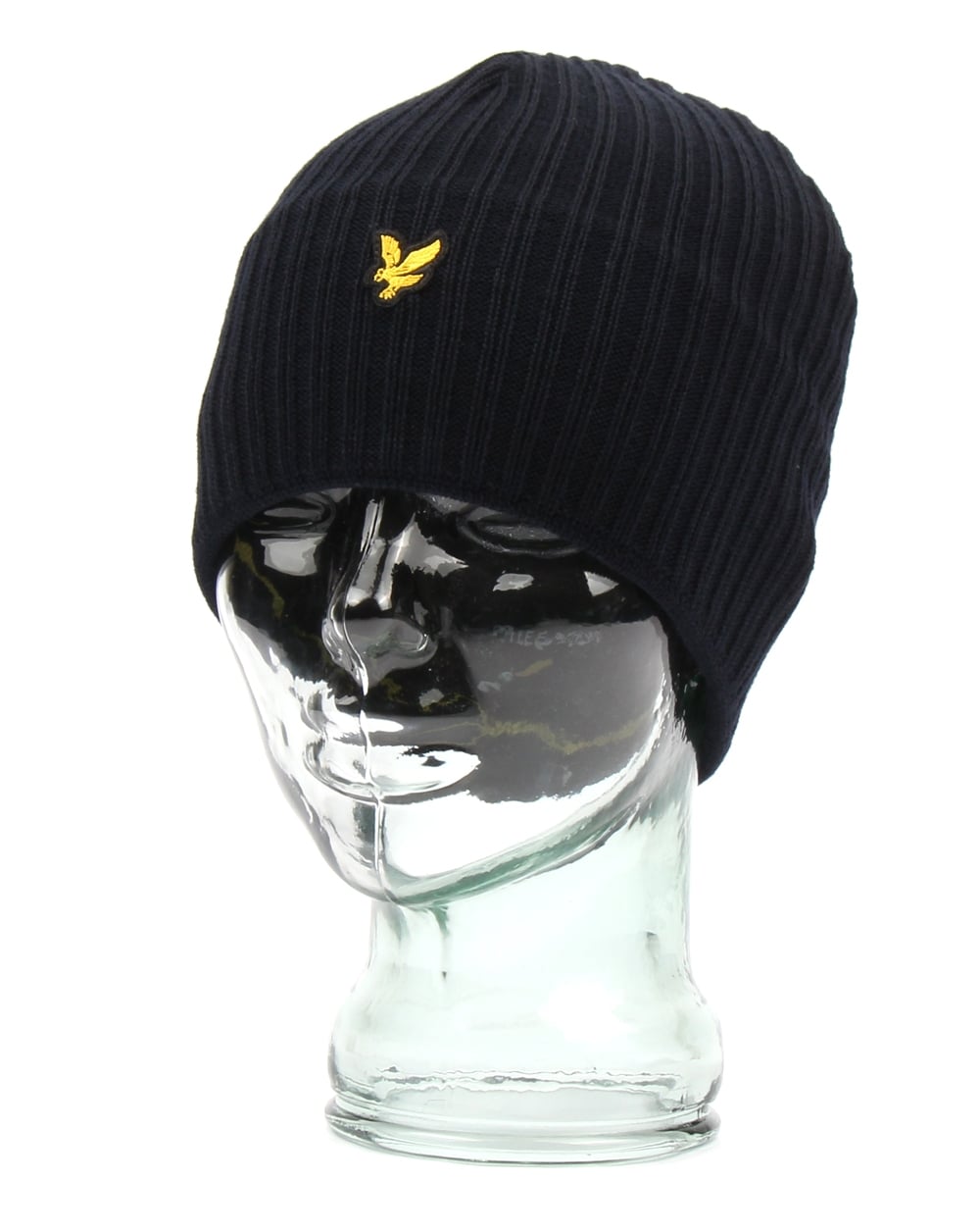 Lyle And Scott Knitted Rib Beanie New Navy