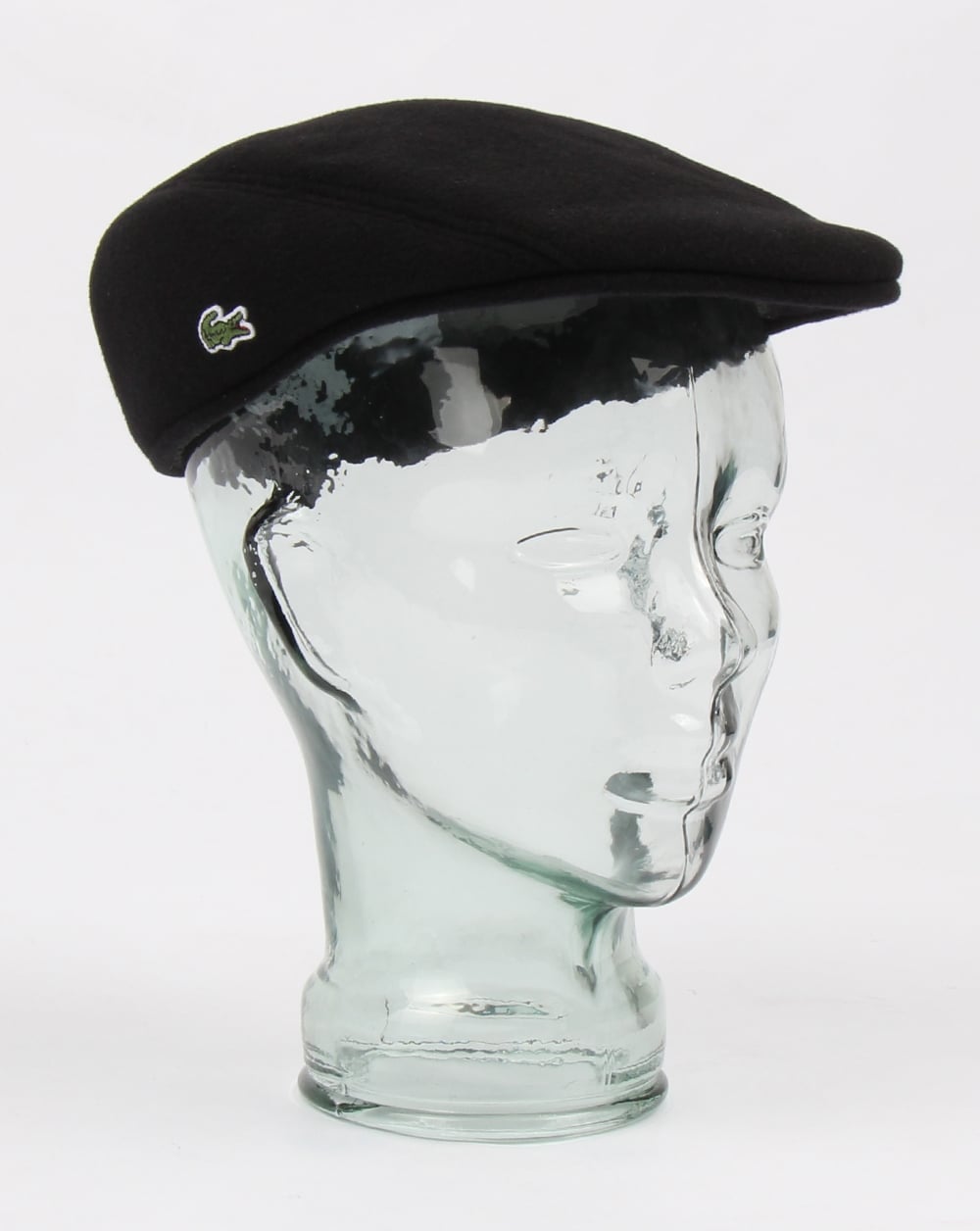 Lacoste Wool Broadcloth Flat Cap Black