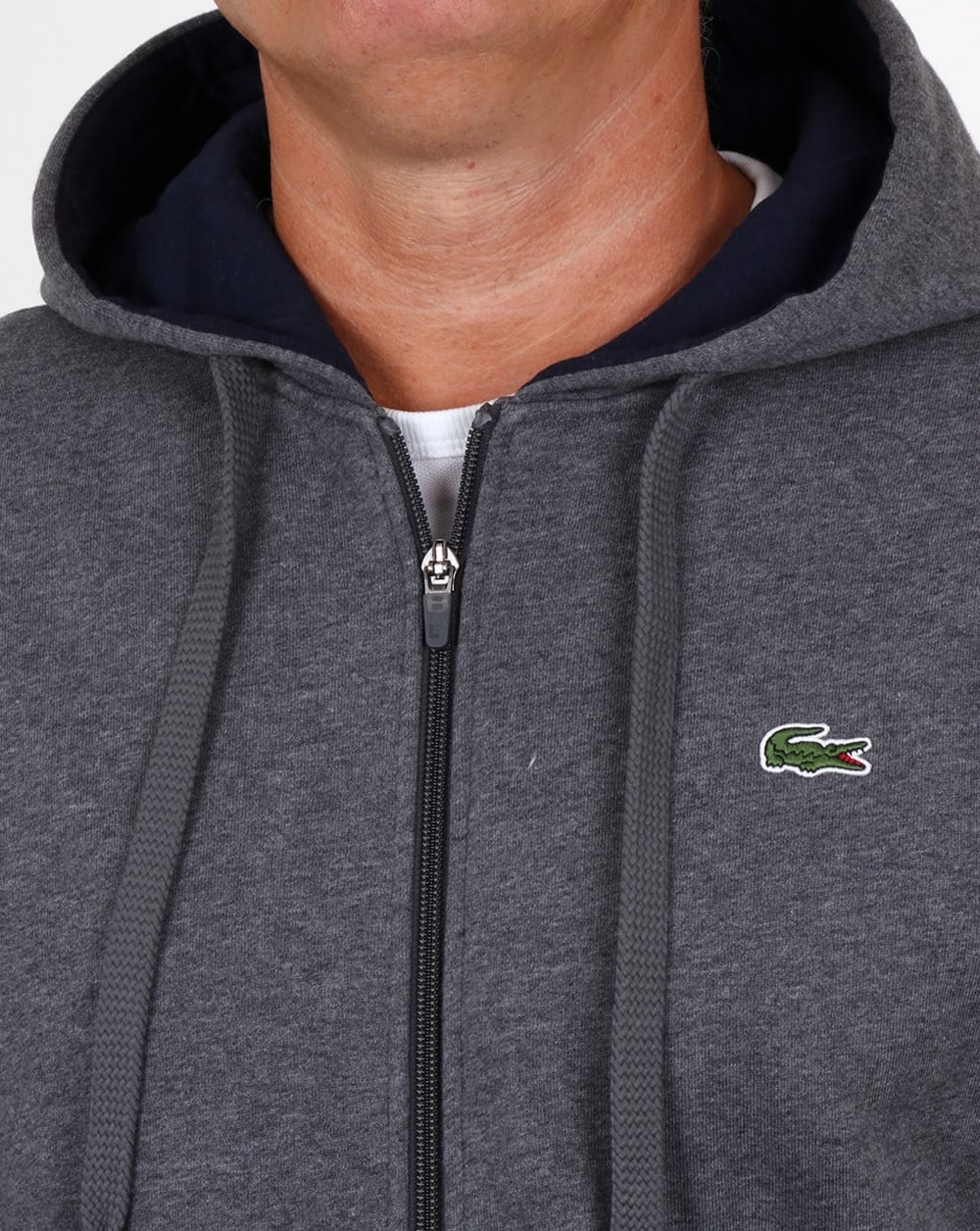 Lacoste Hooded Full Zip Sweatshirt Pitch/Navy