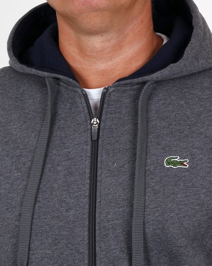 Lacoste Hooded Full Zip Sweatshirt Pitch/Navy