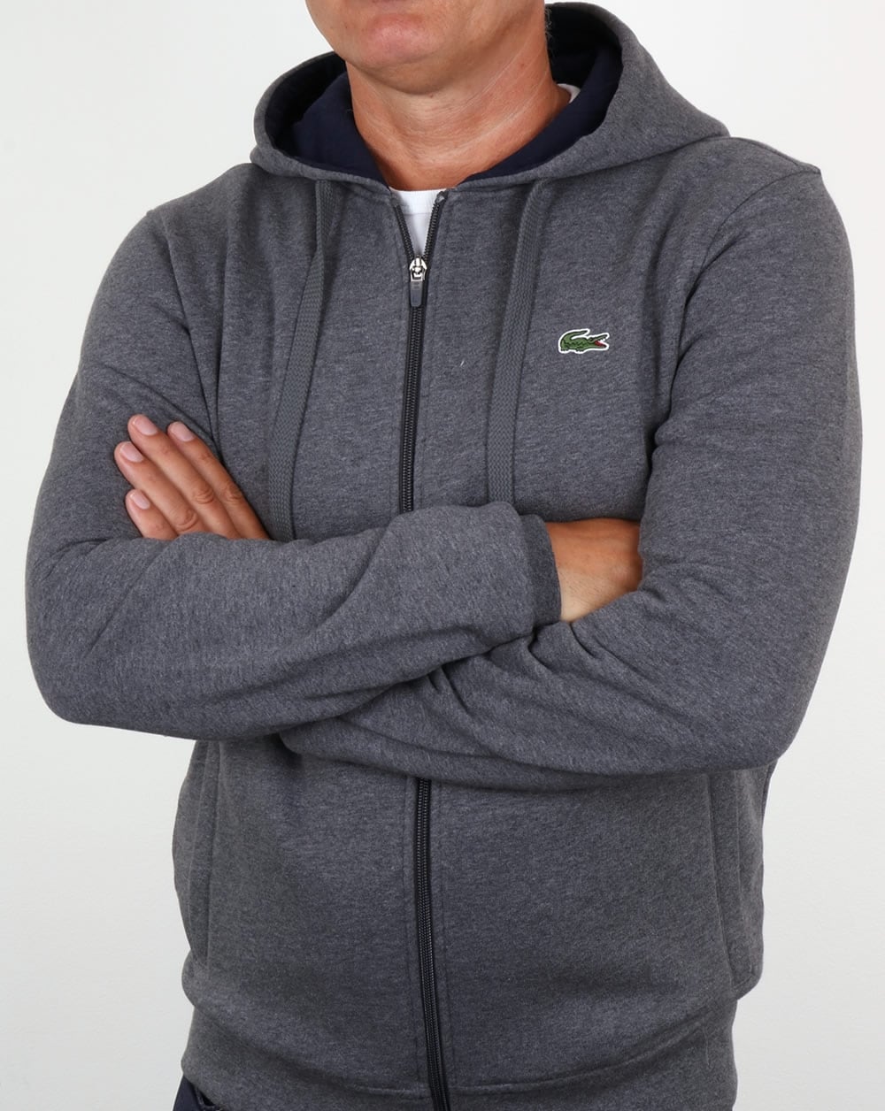 Lacoste Hooded Full Zip Sweatshirt Pitch/Navy