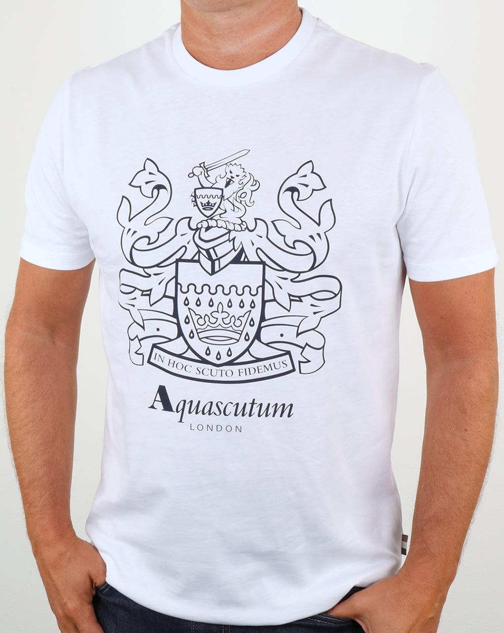 Aquascutum Aldis Crest T Shirt White