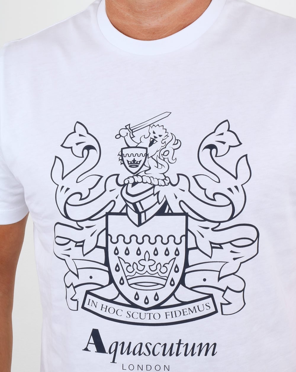 Aquascutum Aldis Crest T Shirt White