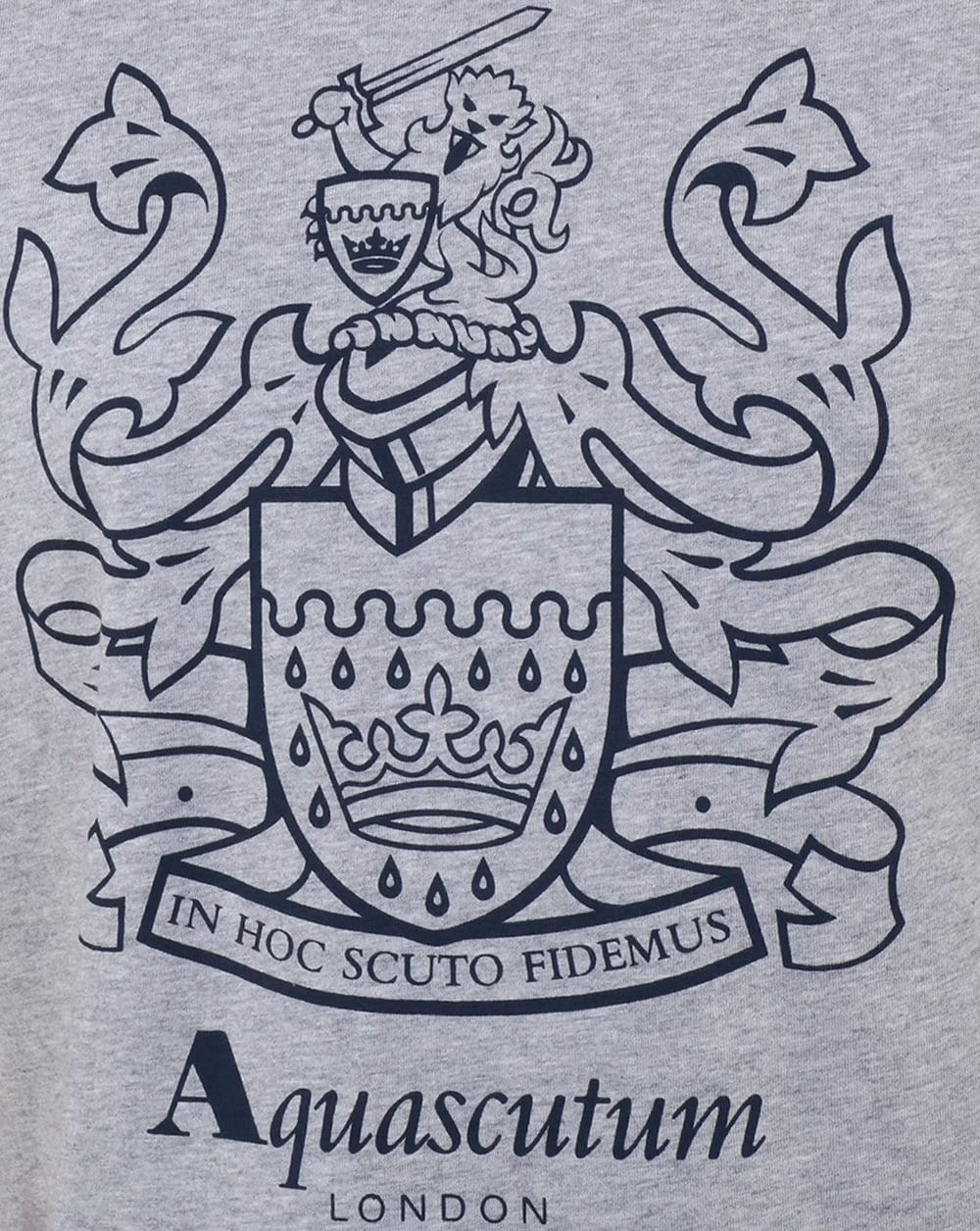 Aquascutum Aldis Crest T Shirt Grey