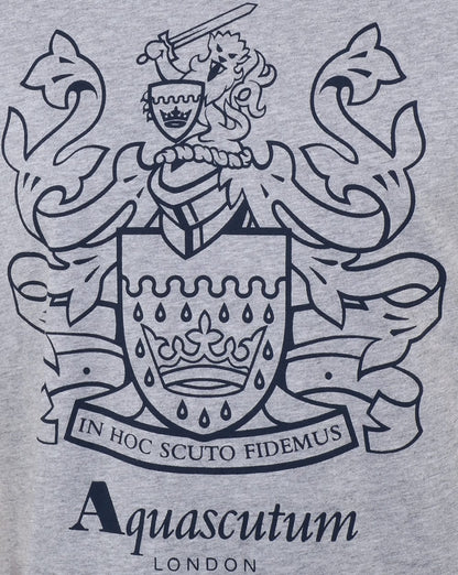 Aquascutum Aldis Crest T Shirt Grey