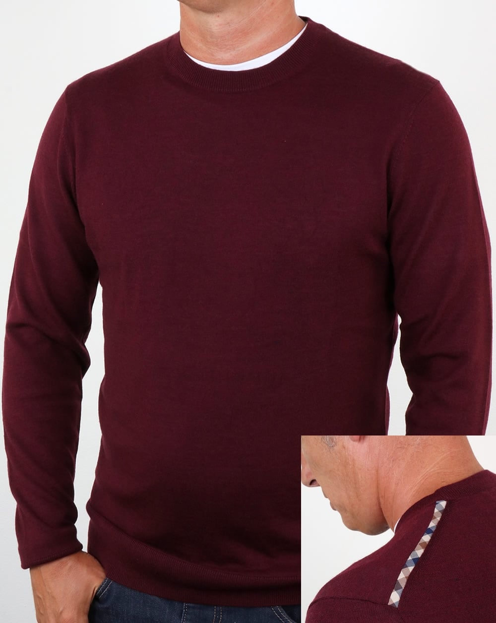 Aquascutum Carston Merino Knit Bordeaux