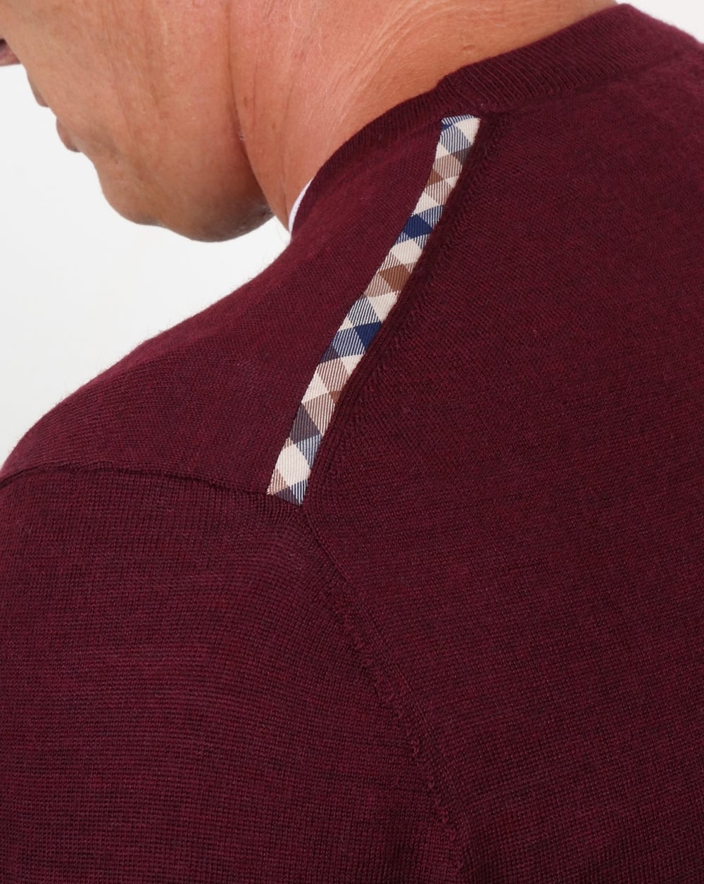 Aquascutum Carston Merino Knit Bordeaux