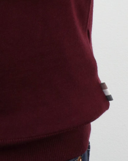 Aquascutum Carston Merino Knit Bordeaux