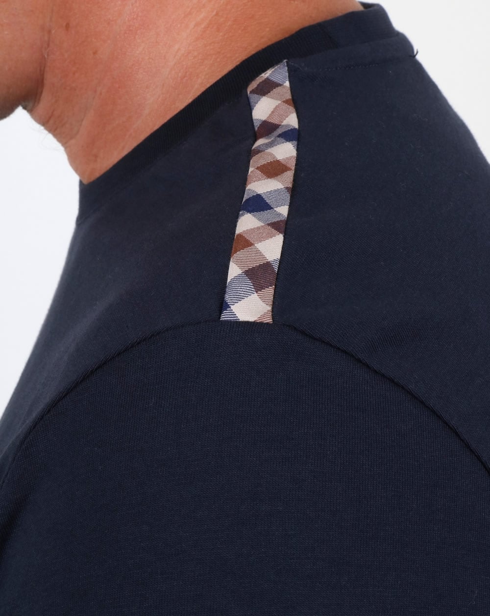 Aquascutum Southport Long Sleeve T Shirt Navy