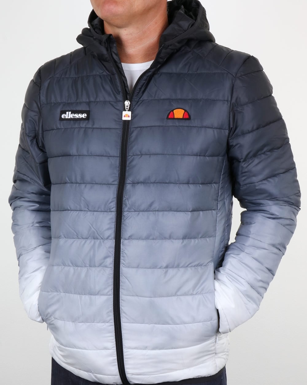 Ellesse Lombardy Bubble Fade Jacket Black/White