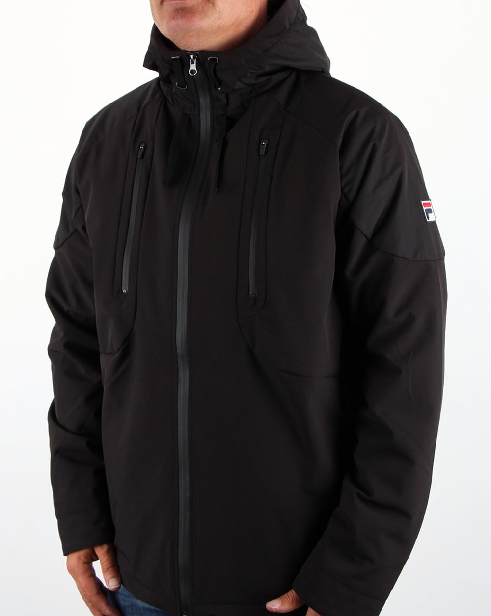 Fila Vintage Alberico Padded Tech Jacket Black