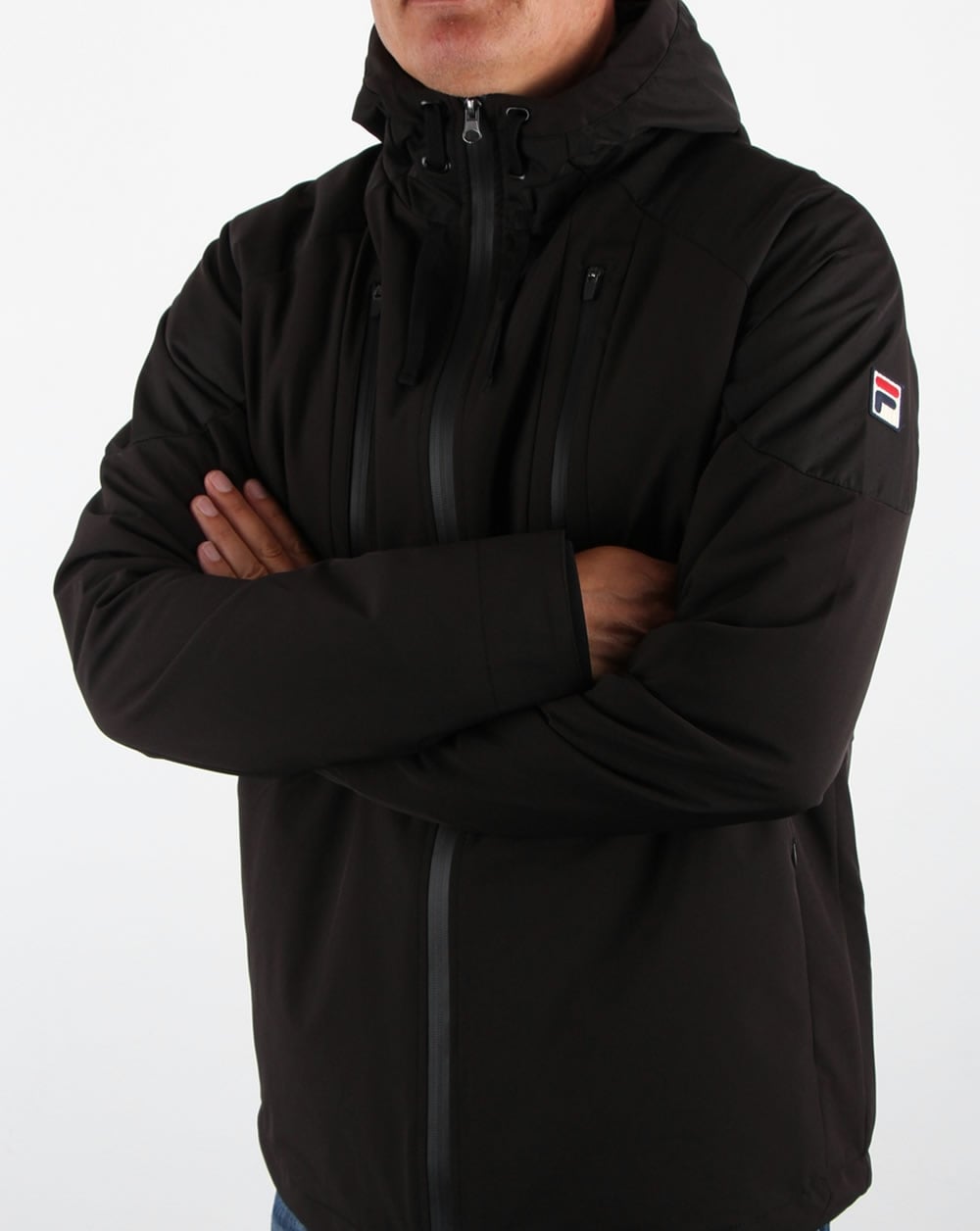 Fila Vintage Alberico Padded Tech Jacket Black