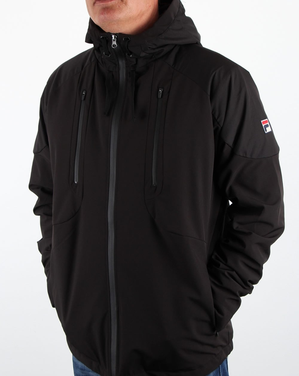 Fila Vintage Alberico Padded Tech Jacket Black