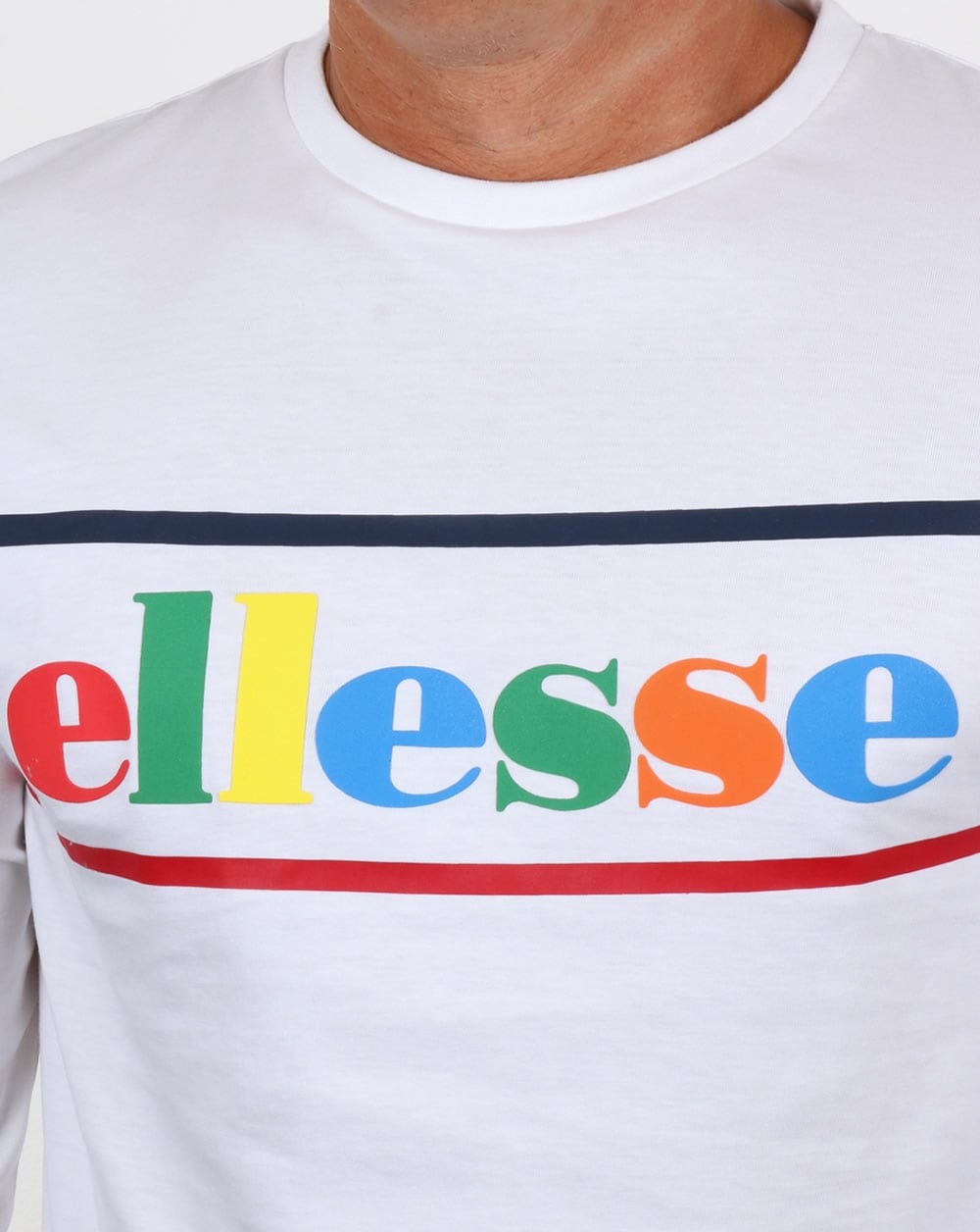 Ellesse Colours Long Sleeve T Shirt White