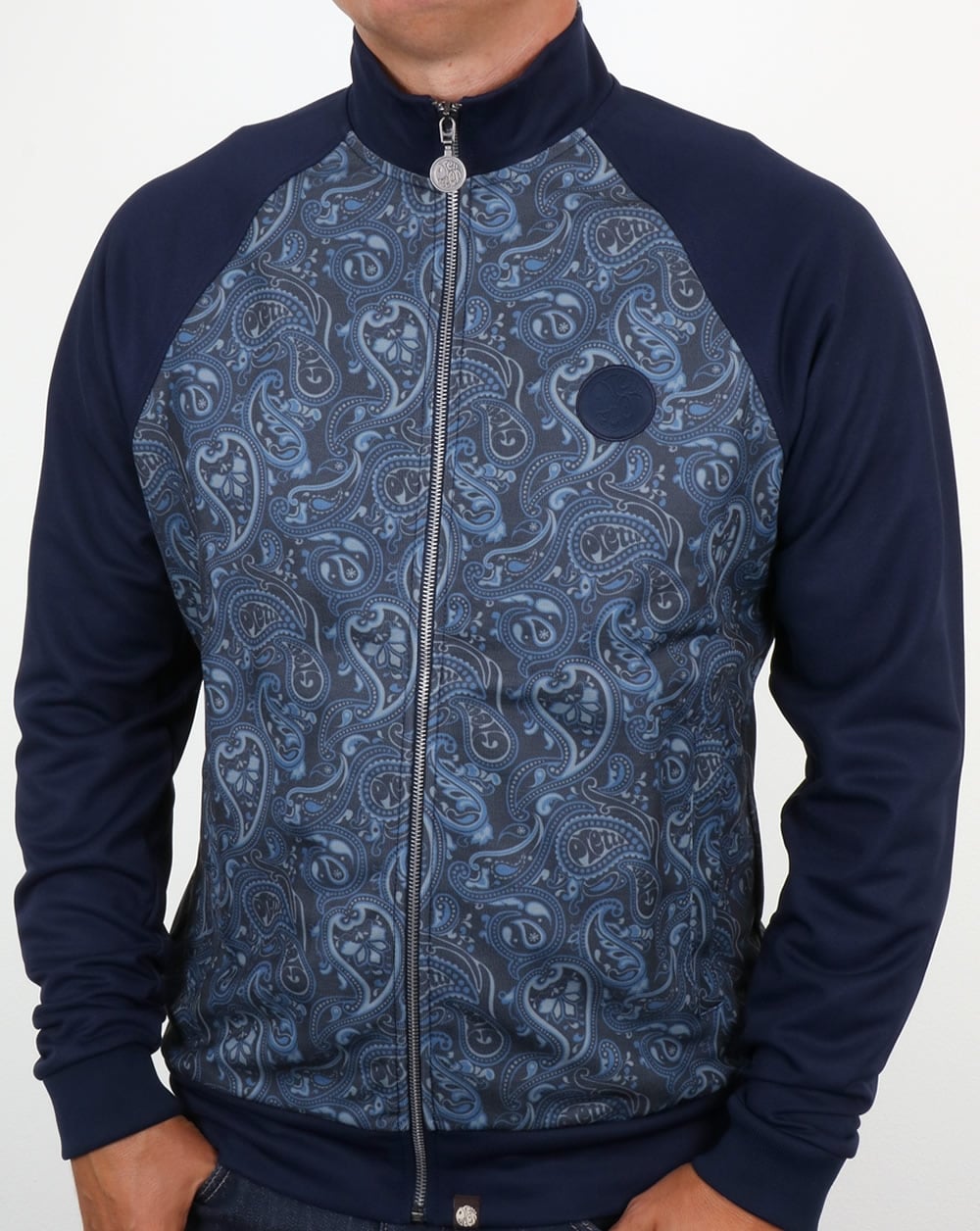 Pretty Green Corrigan Paisley Track Top Navy