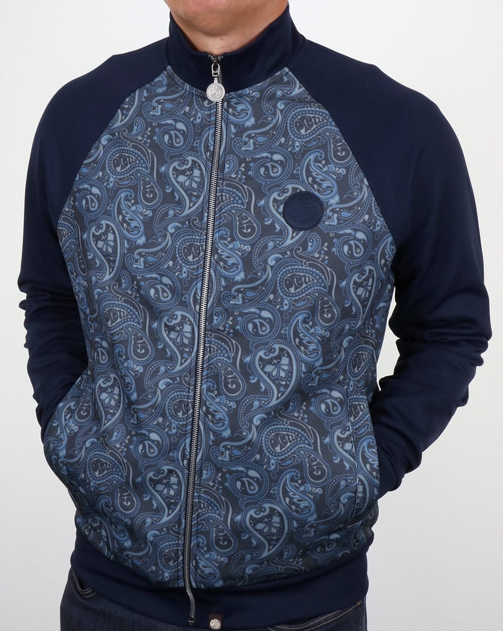 Pretty Green Corrigan Paisley Track Top Navy