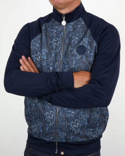 Pretty Green Corrigan Paisley Track Top Navy
