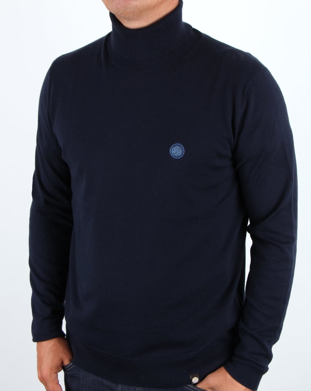 Pretty Green Roll Neck Jumper Navy