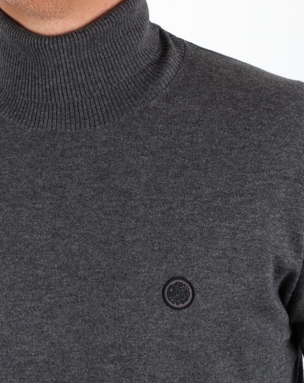 Pretty Green Roll Neck Jumper Dark Grey