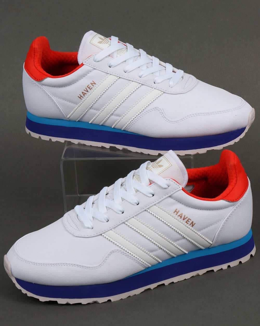 Adidas Haven Trainers White - orange