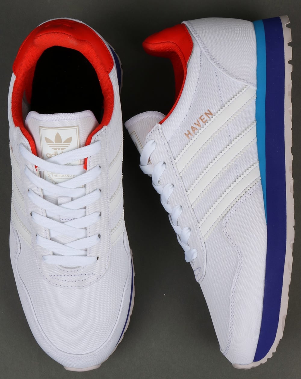 Adidas Haven Trainers White - orange