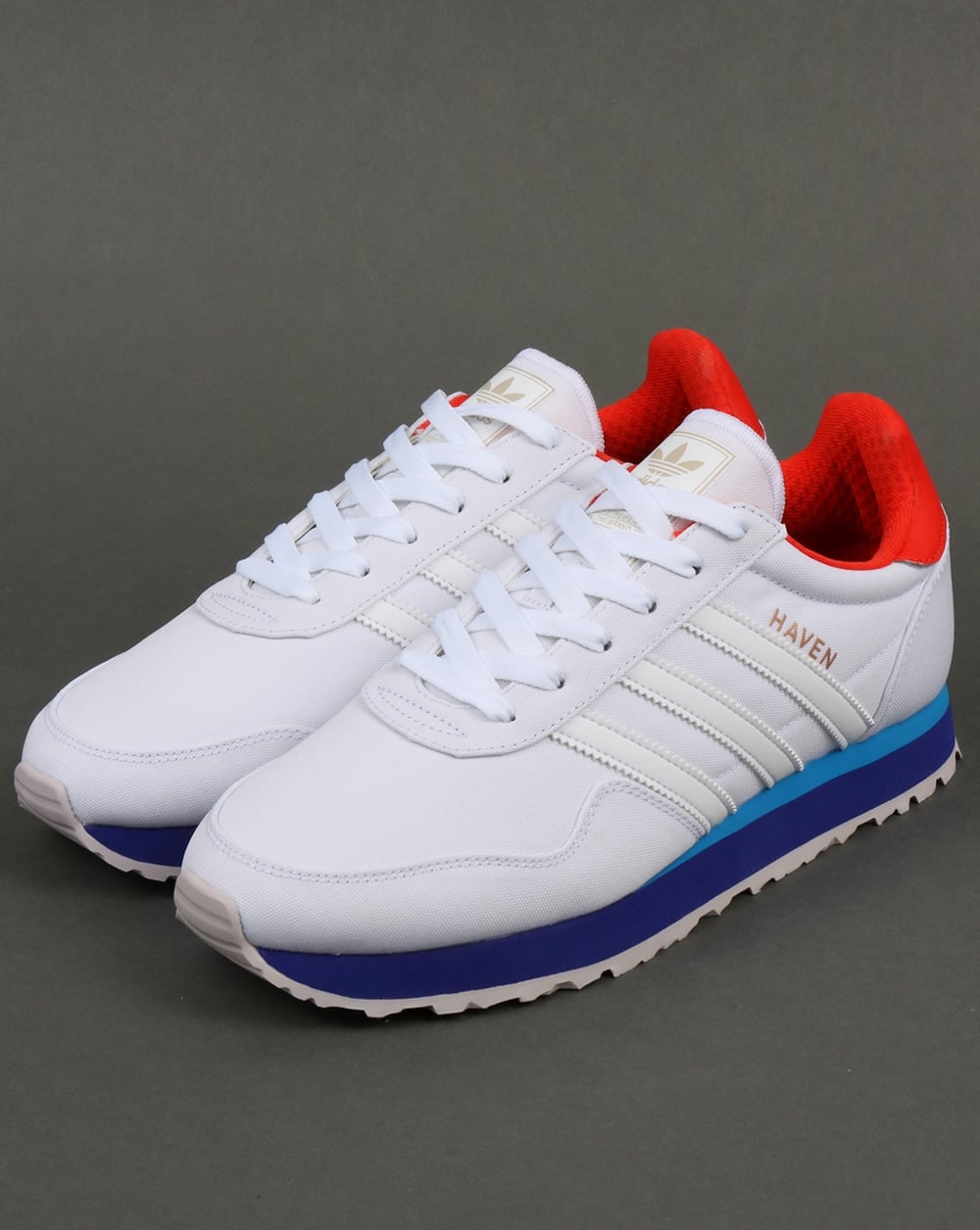 Adidas Haven Trainers White - orange