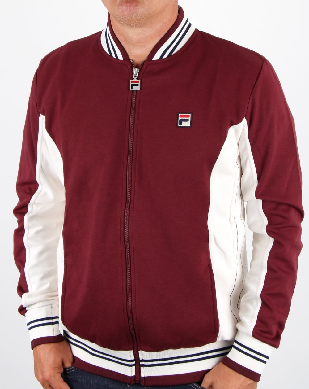 Fila Vintage Mk1 Settanta Track Top New Burgundy