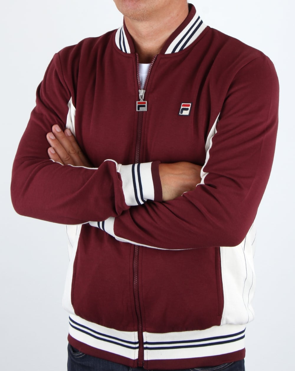 Fila Vintage Mk1 Settanta Track Top New Burgundy