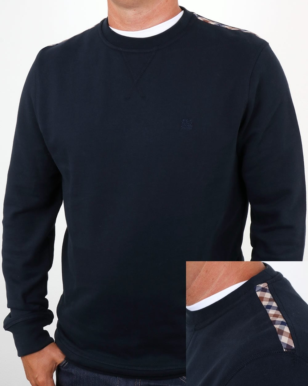 Aquascutum Oliver Crew Neck Sweat Navy