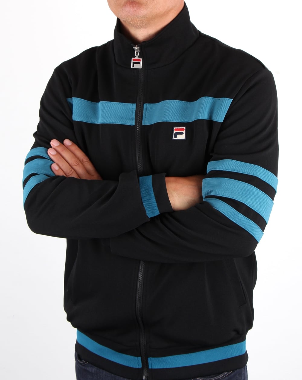 Fila Vintage Courto Track Top Black/ Blue