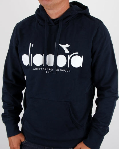 Diadora Logo Hoodie Blue Denim