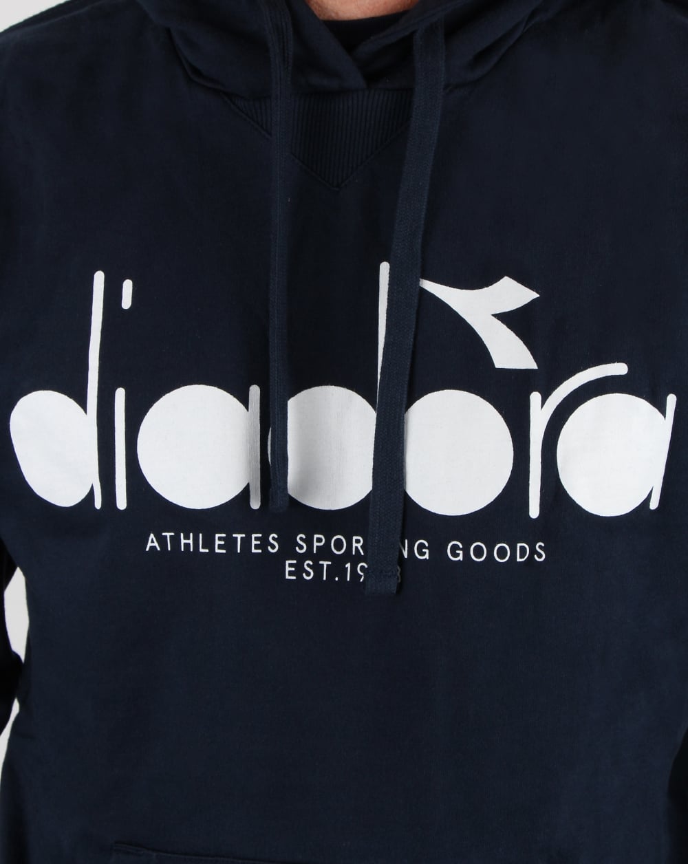 Diadora Logo Hoodie Blue Denim