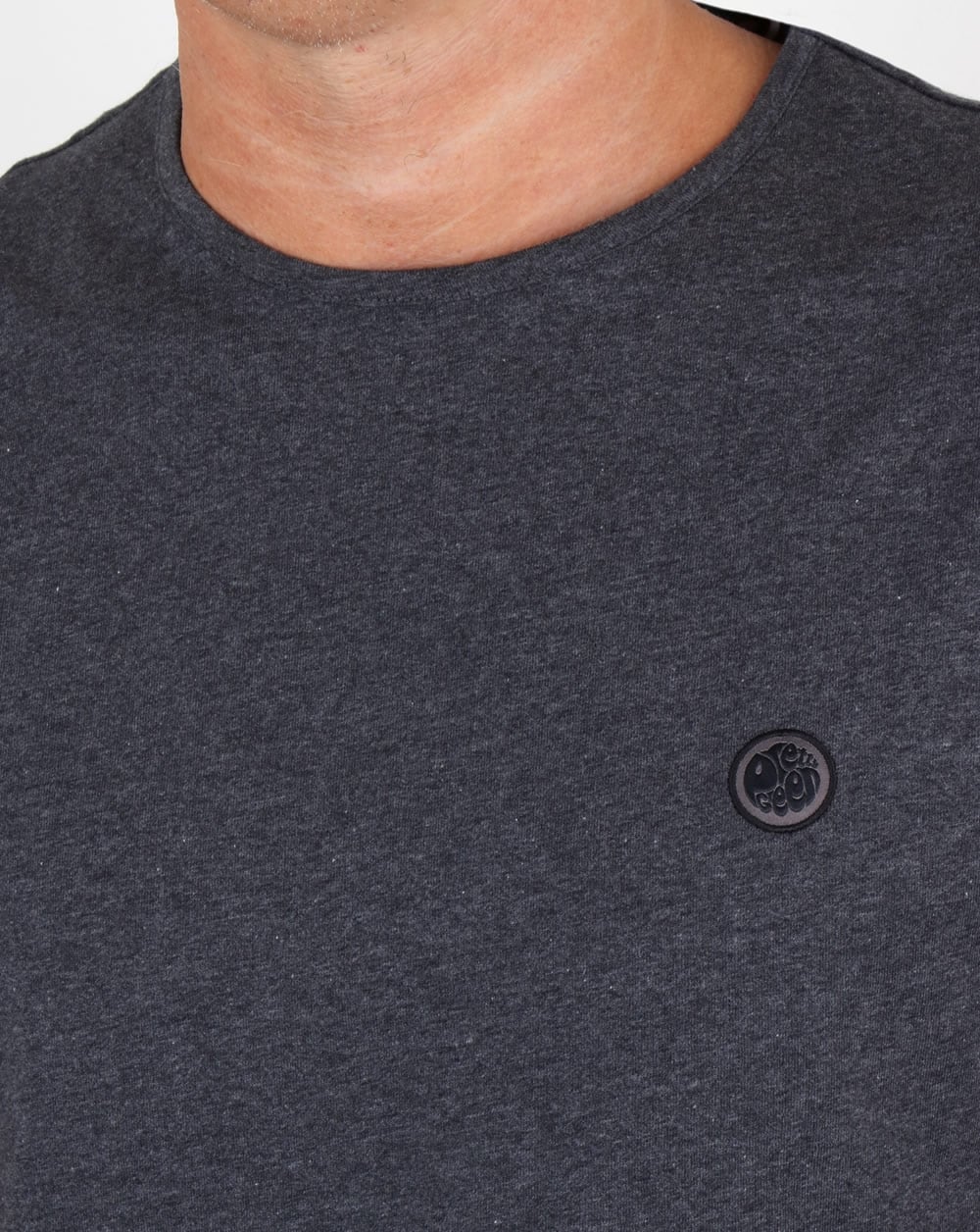 Pretty Green Mitchell T Shirt Dark Grey Marl