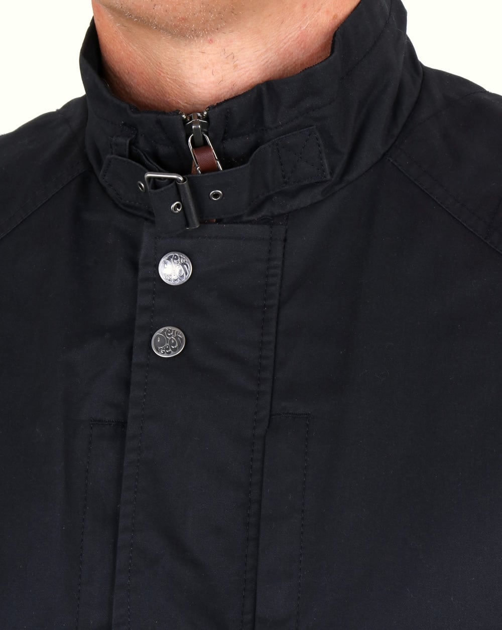 Pretty Green Garrat Waxed Jacket Navy