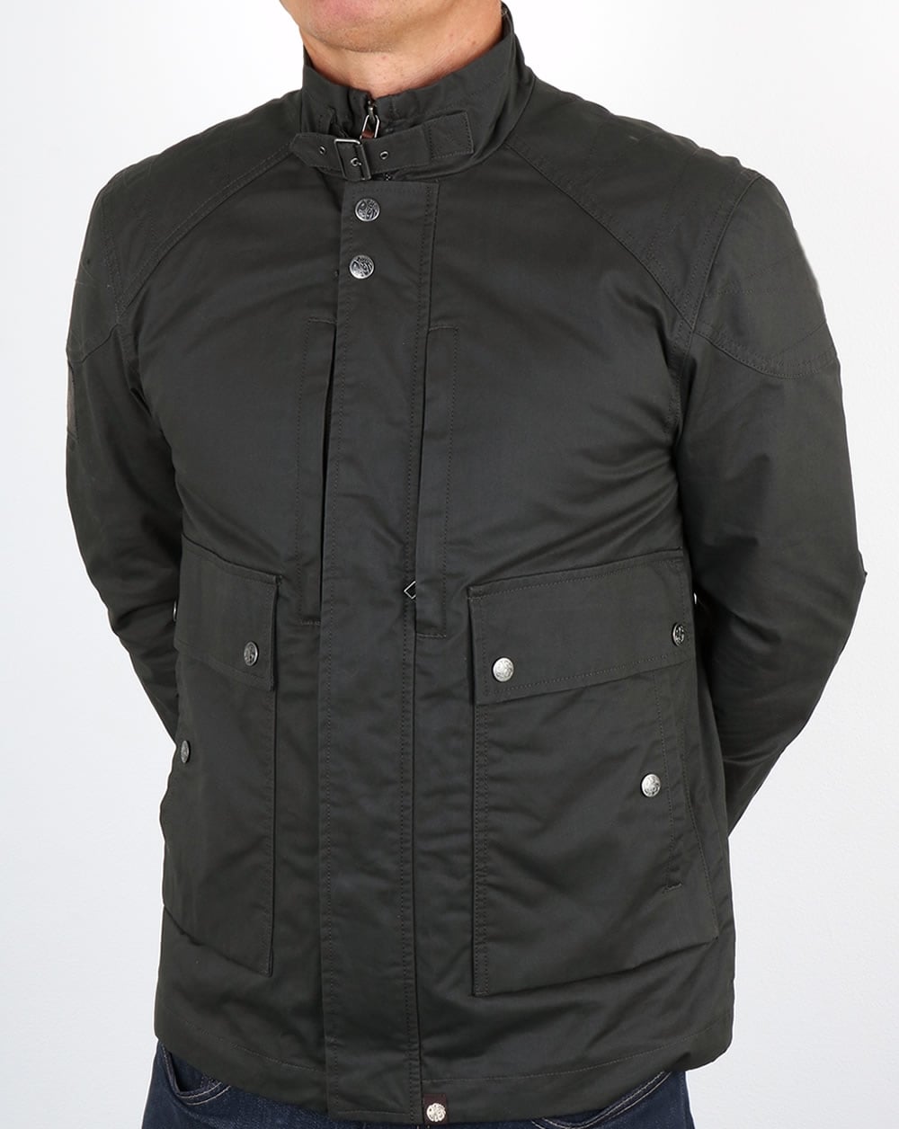 Pretty Green Garrat Waxed Jacket Green