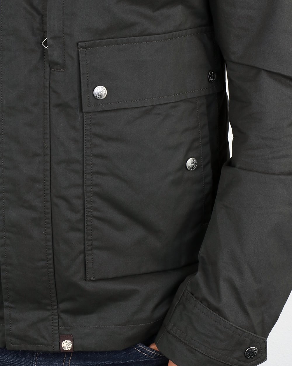 Pretty Green Garrat Waxed Jacket Green