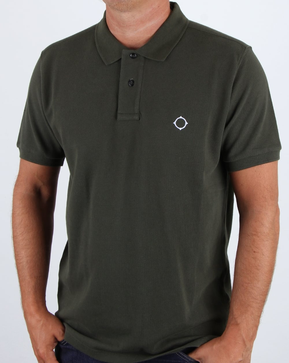 Ma.strum Walrus Pique Polo Dark Olive