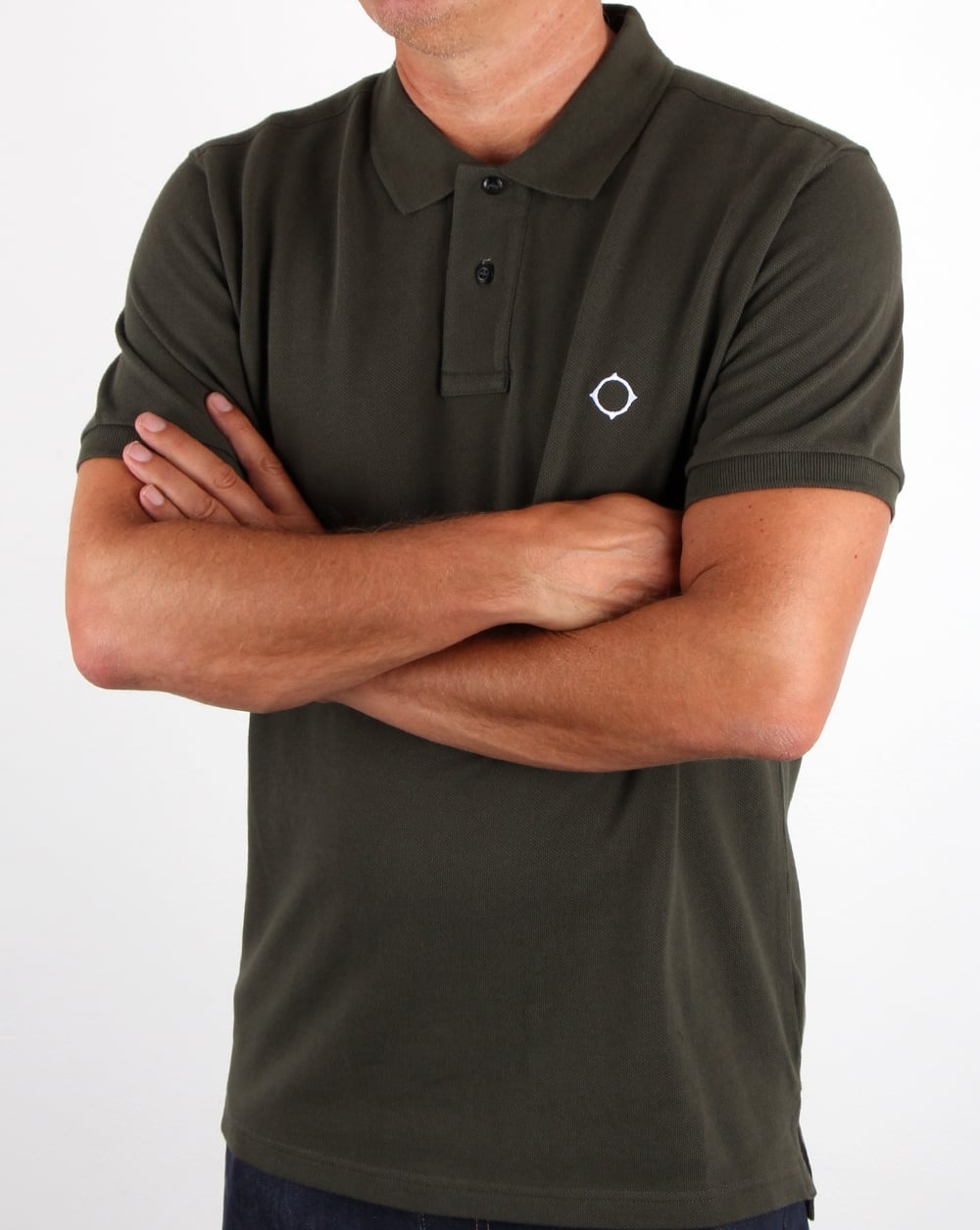 Ma.strum Walrus Pique Polo Dark Olive