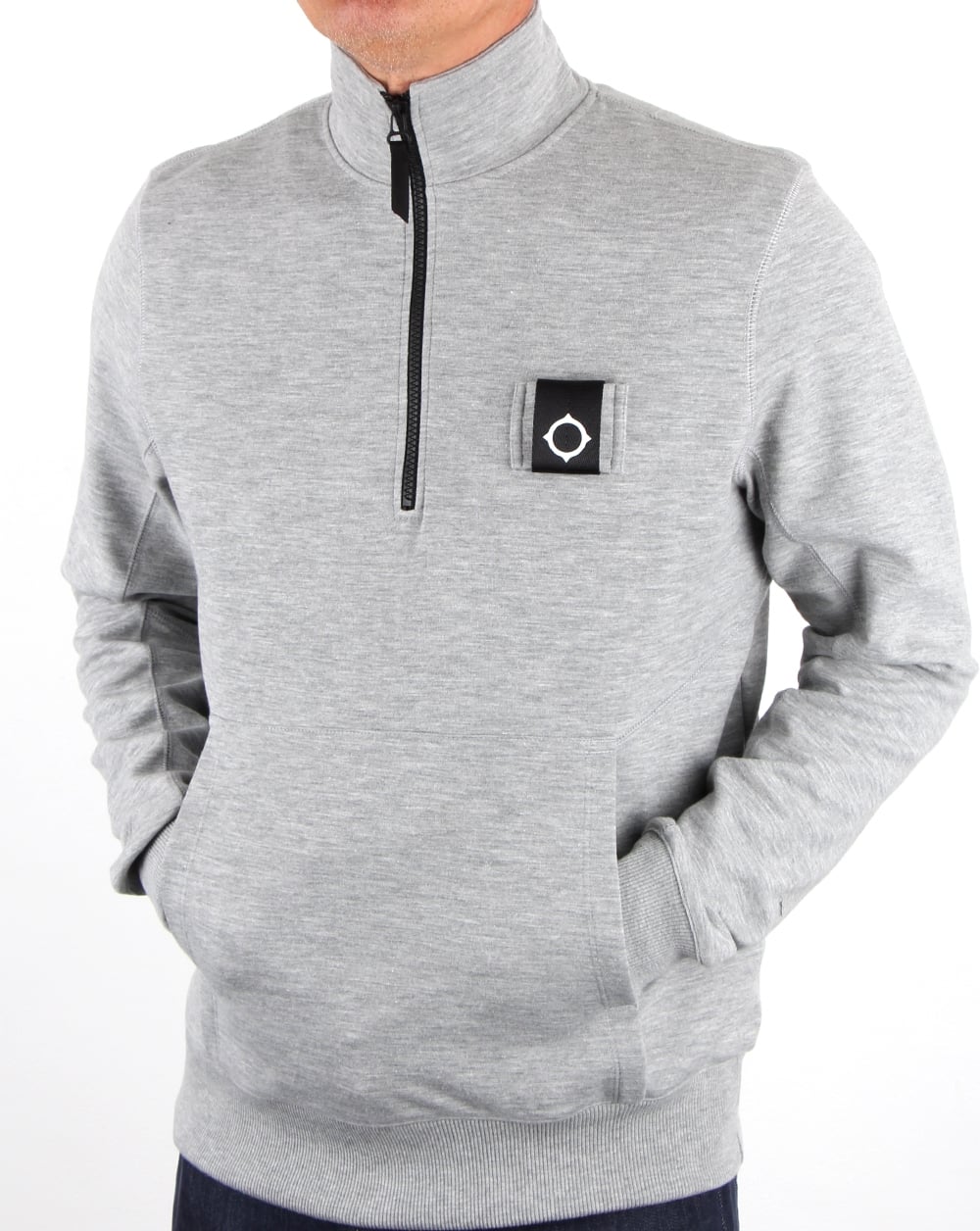 Ma.strum Scamp Funnel Neck Grey Melange