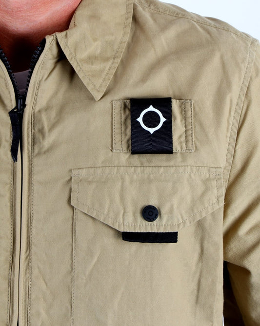Ma.Strum Ma.strum Pickerel Zip Through Overshirt Sand