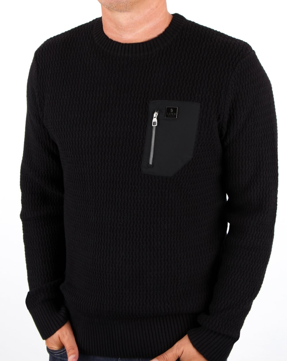 Luke Terrytenmen Textured Knit Black