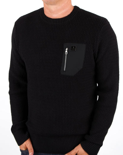Luke Terrytenmen Textured Knit Black