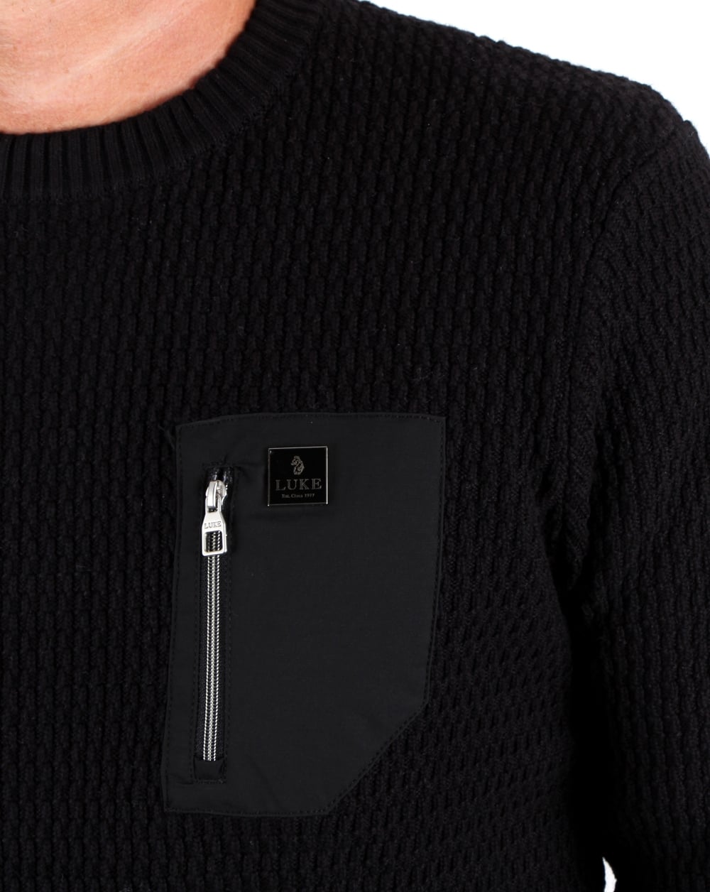 Luke Terrytenmen Textured Knit Black