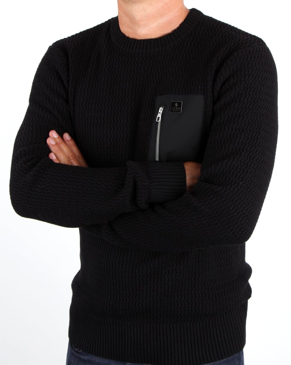 Luke Terrytenmen Textured Knit Black