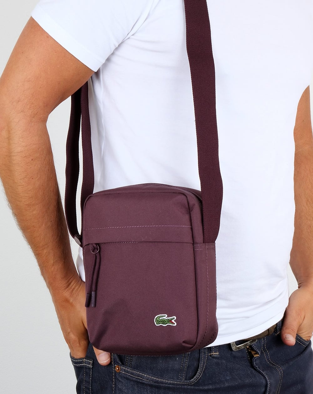 Lacoste Vertical Camera Bag Wine