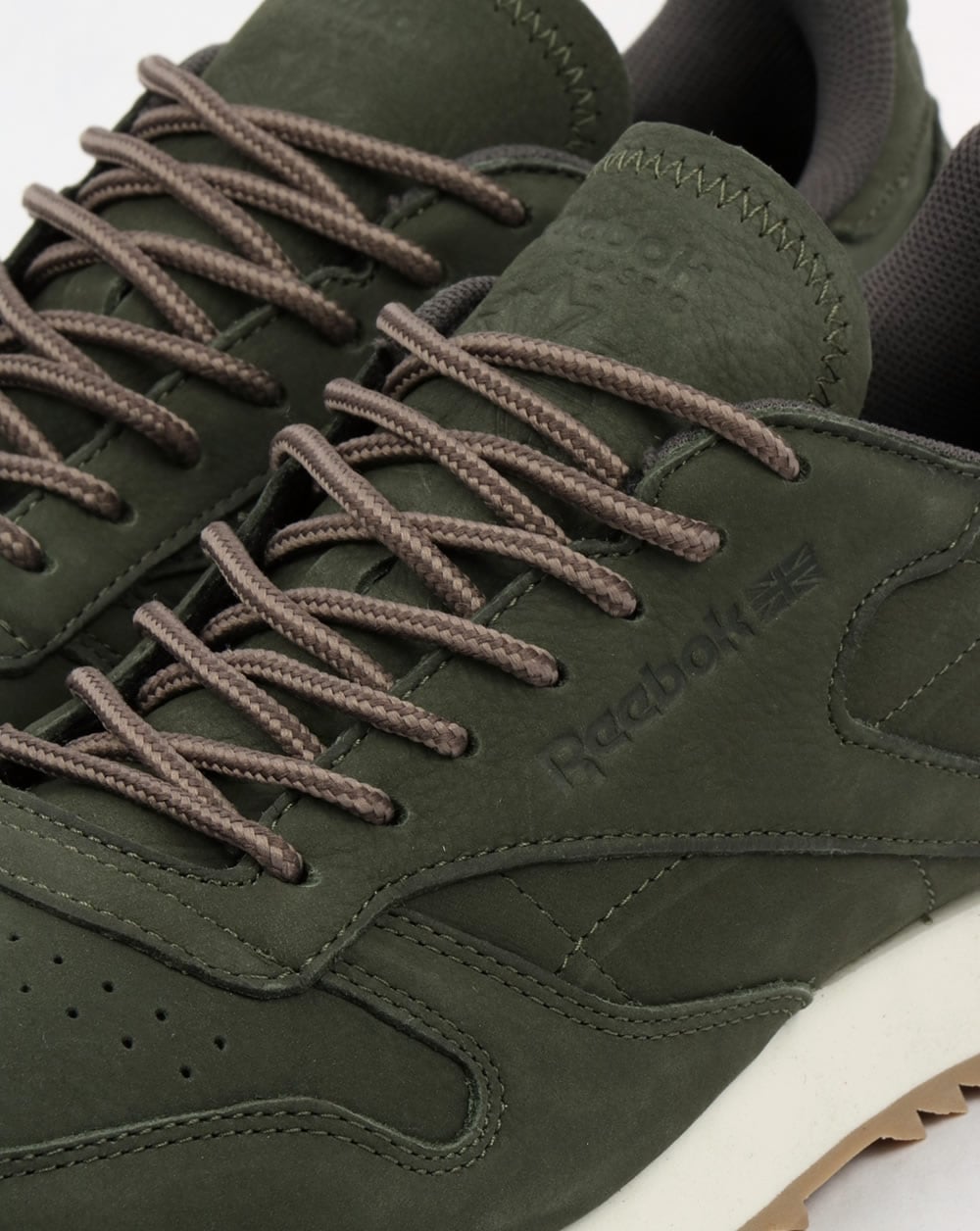 Reebok Classic Leather Ripple Trainers Hunter Green/Grey