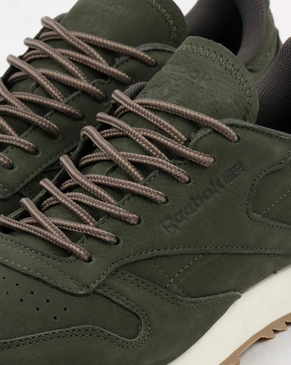 Reebok Classic Leather Ripple Trainers Hunter Green/Grey