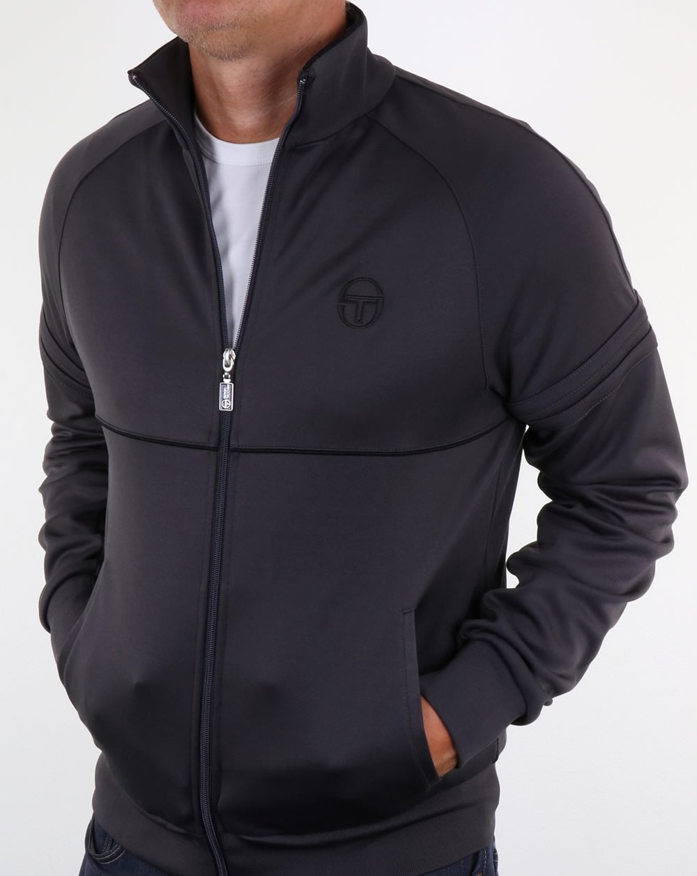 Sergio Tacchini Star Track Top Smoke Grey/Black