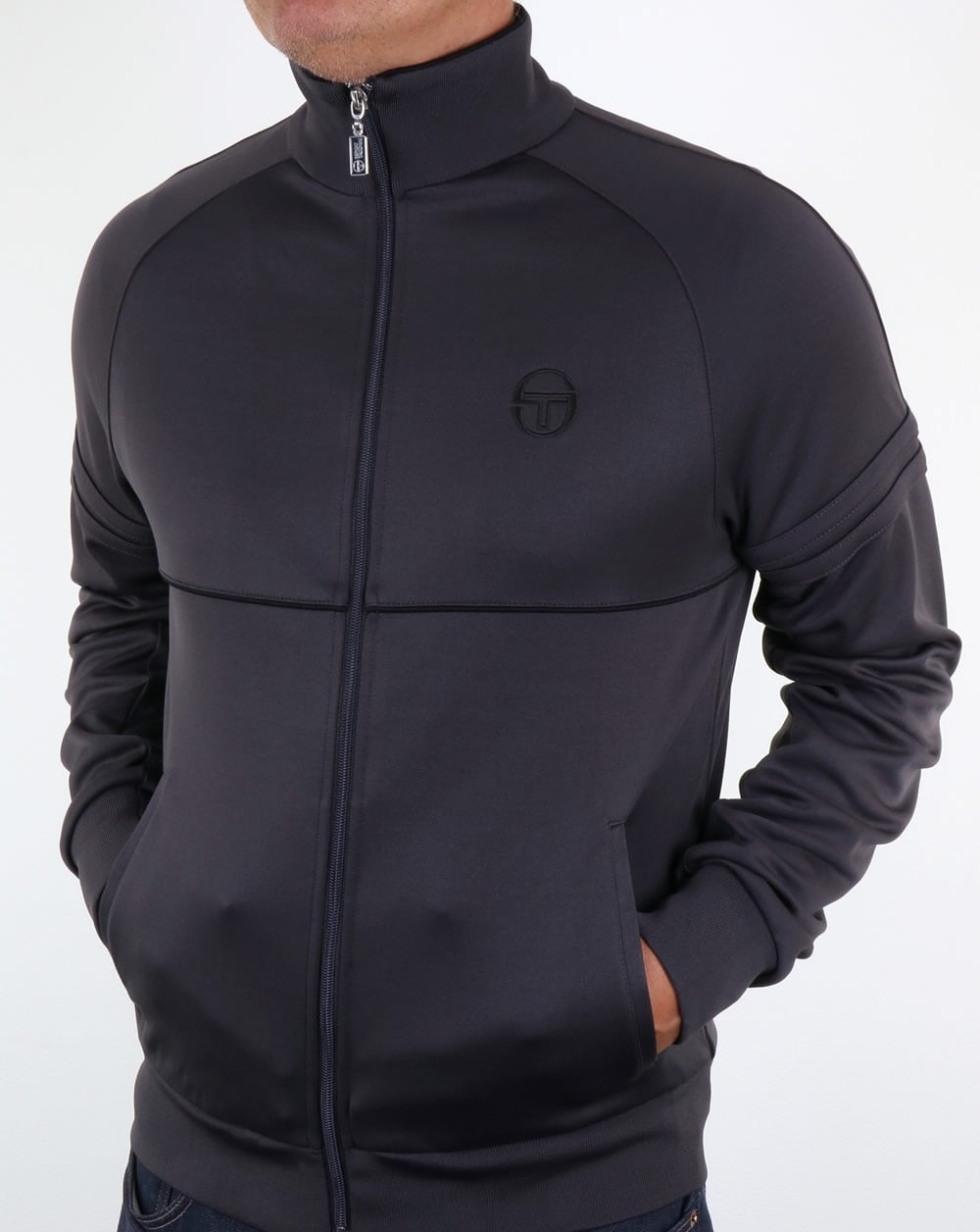 Sergio Tacchini Star Track Top Smoke Grey/Black