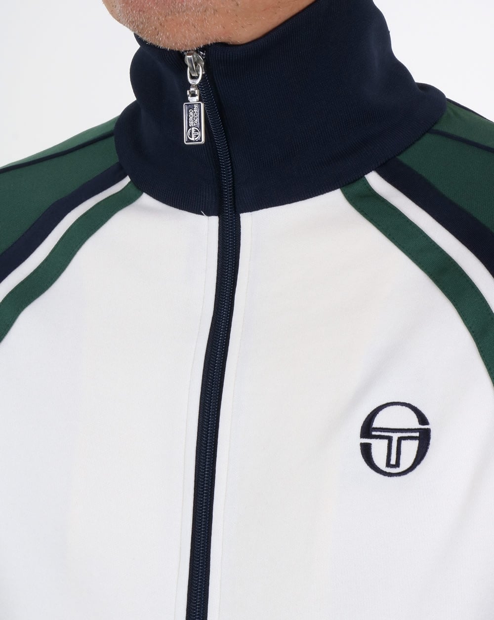 Sergio Tacchini Ghibli Track Top Ivory/Forest Green